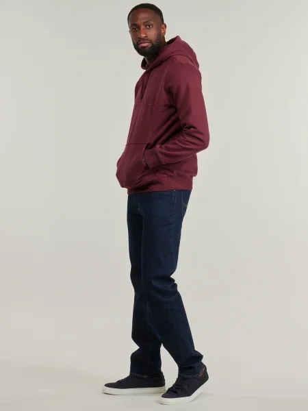 Hanorac cu glugă Timberland cu broderie bordo