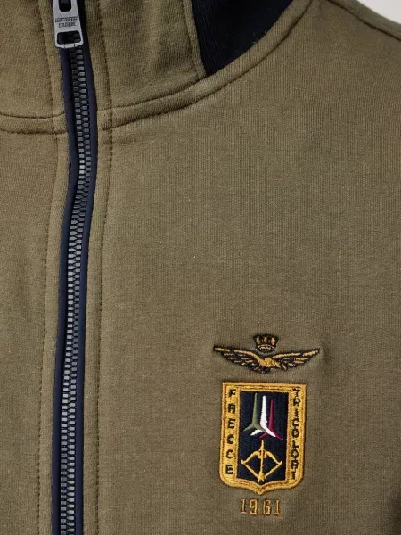 Aeronautica Militare melegítő szett férfi elasztánnal zöld