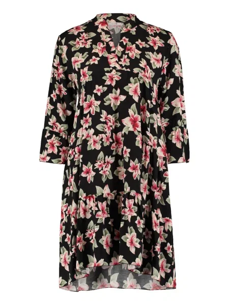 Hailys Rochie bej / verde închis / roșu deschis negru