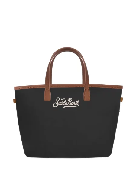 Geantă shopper Mc2 Saint Barth cu broderie negru