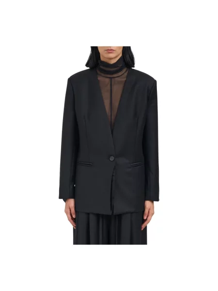 Marynarka Andrea Ya'aqov wełniana kopertowa czarna