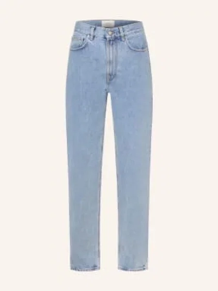 Loulou De Saison Džíny Samur washed light blue modré