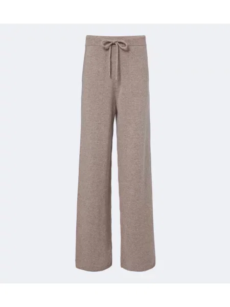 Pantaloni Max Mara din cașmir bej