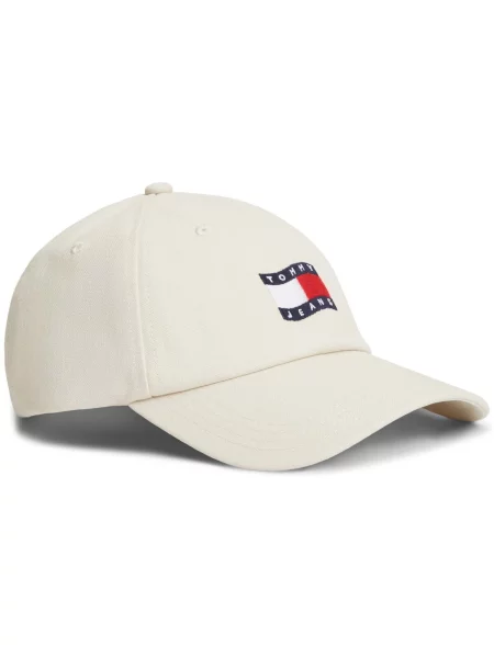Tommy Jeans Șapcă bej deschis alb