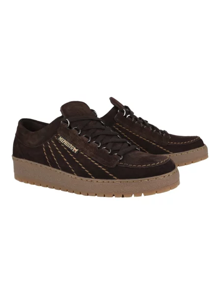 Sneakersy Mephisto zamszowe brązowe