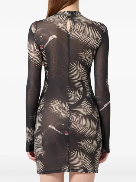 Мини рокля Philipp Plein от тюл черно