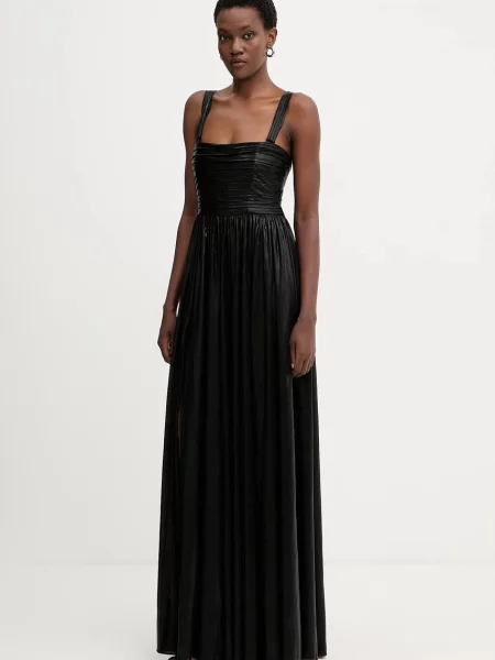 Retrofete sukienka Iris maxi rozkloszowana czarny