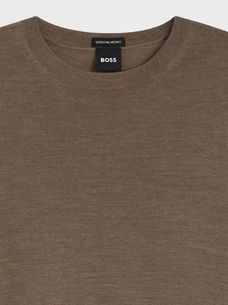 Шерстяной свитер Boss коричневый