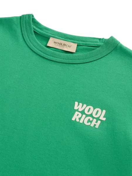 Koszulka dziecięca Woolrich zielona