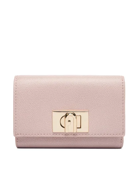 Кожен портфейл Furla бежово