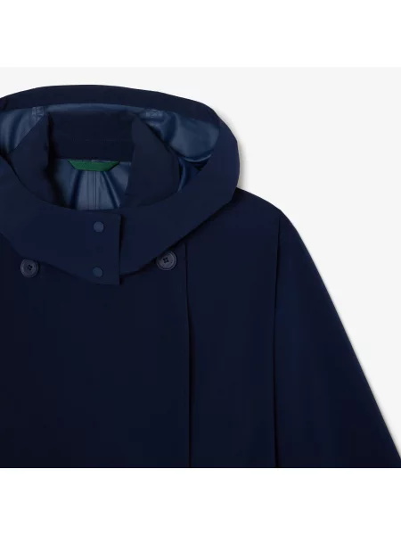 Lacoste Dwuwarstwowy Płaszcz Typu Oversize Z Piki Lacoste granatowy