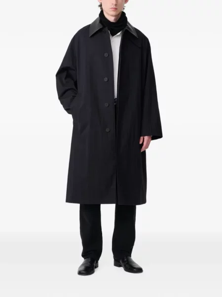 Gulerat trenci Studio Nicholson din piele negru