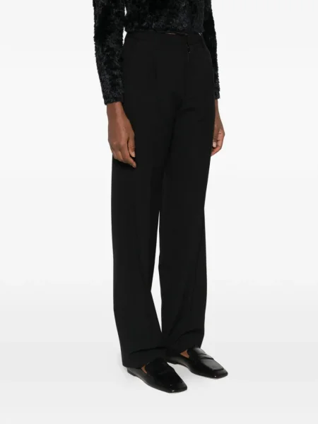 Pantaloni Mm6 Maison Margiela plisate negru