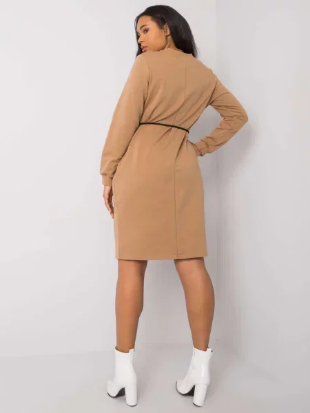 Obleka obleka Fashionhunters rjava