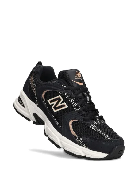 Papuci New Balance din piele de căprioară negru
