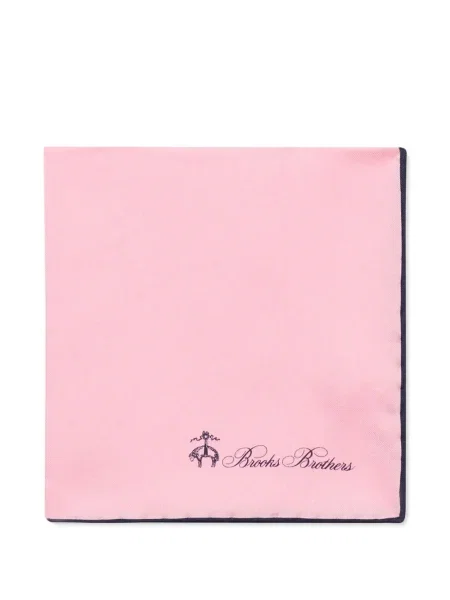 Hedvábný šál Brooks Brothers růžový