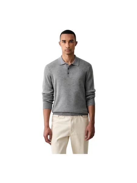 Trussardi sweter wełniany szary