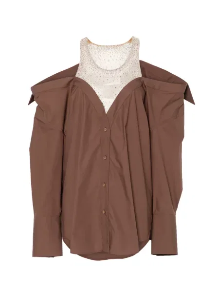 Rochie maxi Giuseppe Di Morabito lungă de costum mini maro