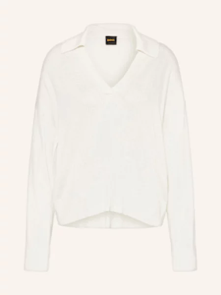 Boss Koszulka Polo Z Dzianiny Fiaffisa weiss