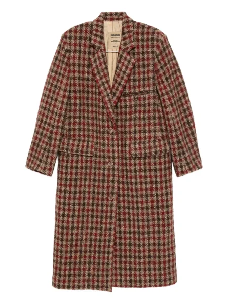 Palton Uma Wang în carouri roșu