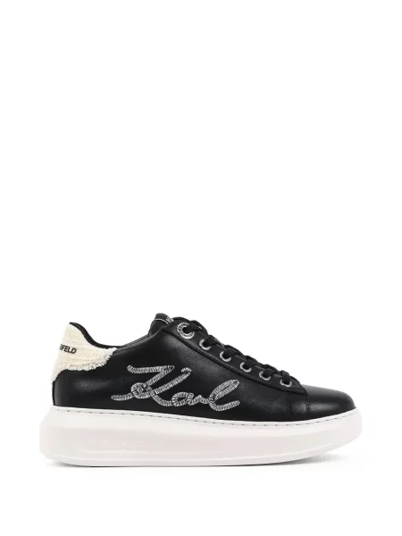 Sneakerși Karl Lagerfeld cu broderie negru
