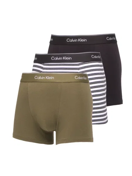 Bokserki Calvin Klein Relaxed Fit Trunk Black/ Olive S czarne