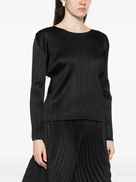 Top Pleats Please Issey Miyake plisat negru