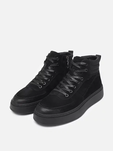 Черевики YUKI нубук/текстиль чорний