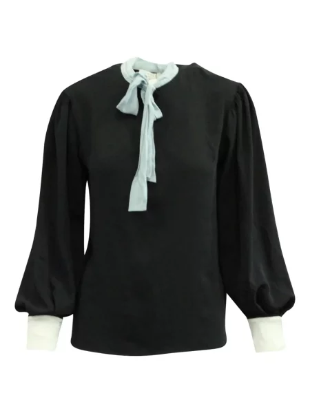 Bluză Sandro cu funde lungă negru