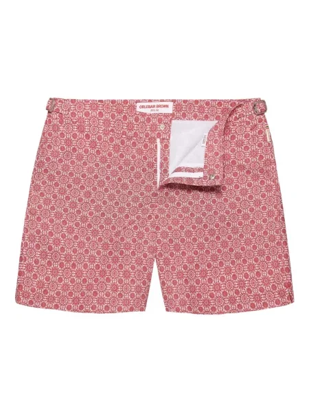 Slip de baie Orlebar Brown cu imprimeu geometric alb