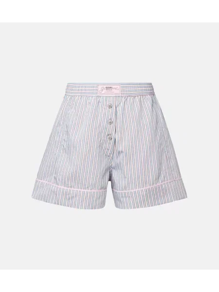 Bermude Ganni cu dungi albastru
