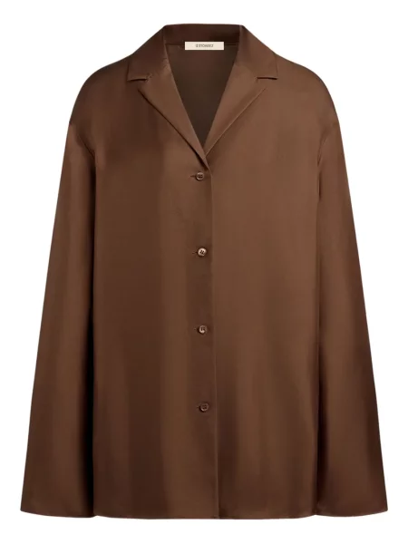 Cămașă 12 Storeez de mătase maro