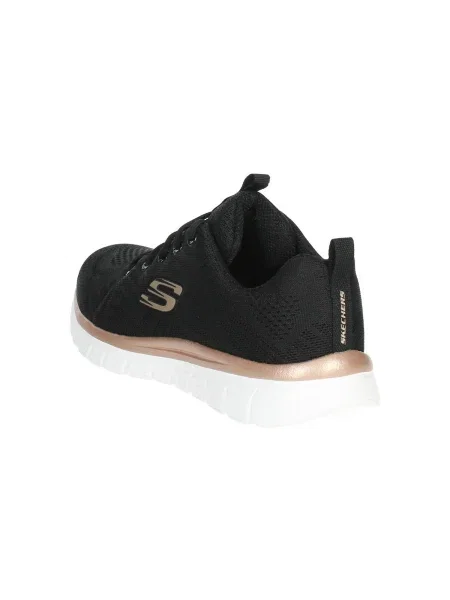 Členkové topánky Skechers čierna
