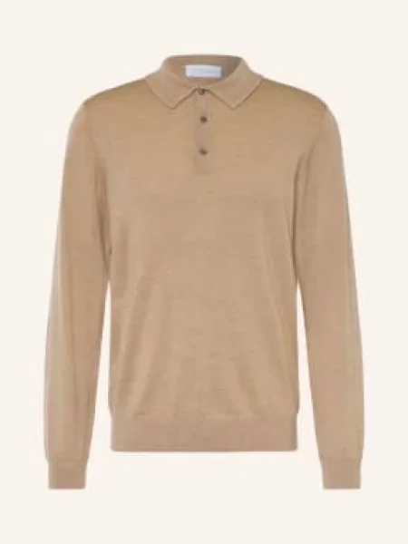 Baldessarini Koszulka Polo Z Dzianiny Manteo beige beżowa