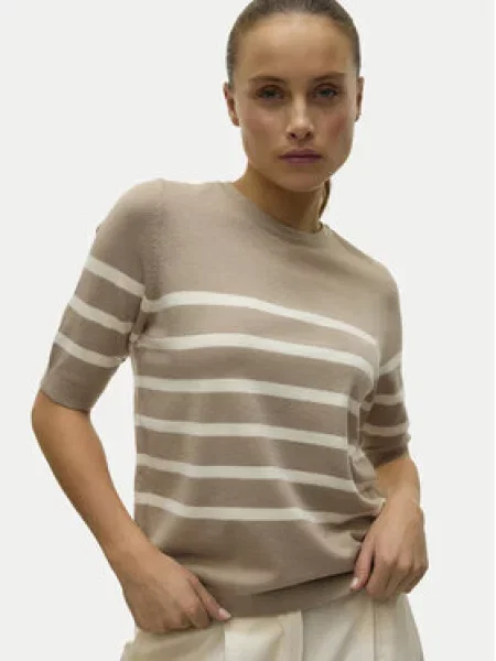 VERO MODA Pulover VMSABA / rjava bež