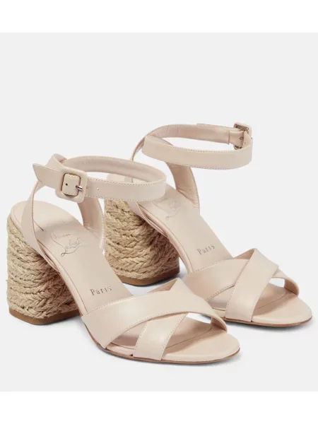 Кожени еспадрили Christian Louboutin розово