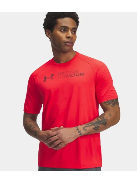 UNDER ARMOUR koszulka szybkoschnąca treningowa Reflective SS S czerwona