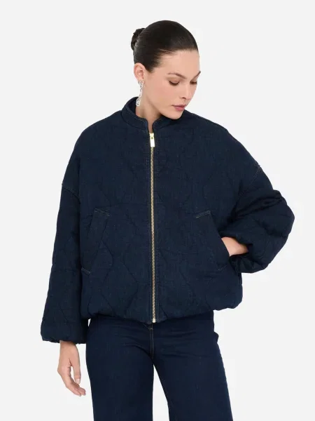 Liu Jo Geacă de primăvară-toamnă denim albastru