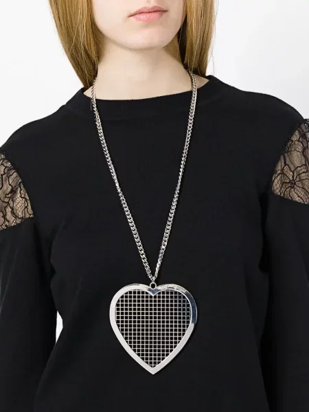 Pandantiv Givenchy cu motiv cu inimi
