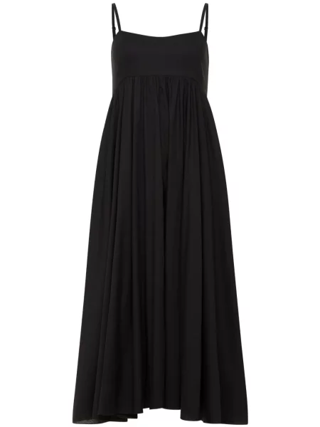 Rochie midi Azeeza până la genunchi din poplin de costum negru