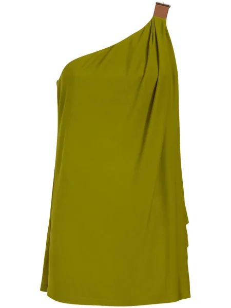 Rochie Alberta Ferretti cu un umăr gol de costum verde