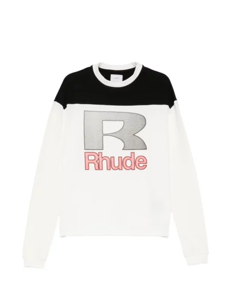 Tricou Rhude cu imagine alb