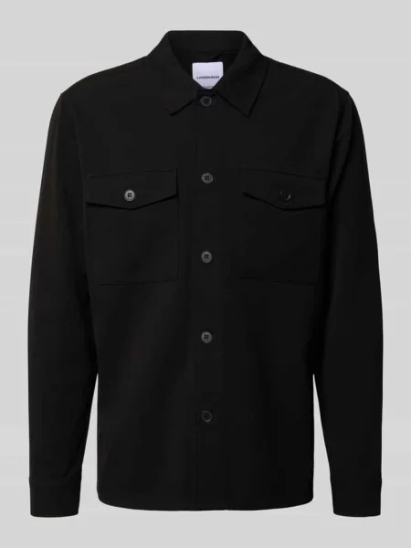 Koszulowa kurtka z zapięciem na Lindbergh czarna