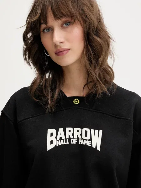 Кофта Barrow з капюшоном з принтом чорний