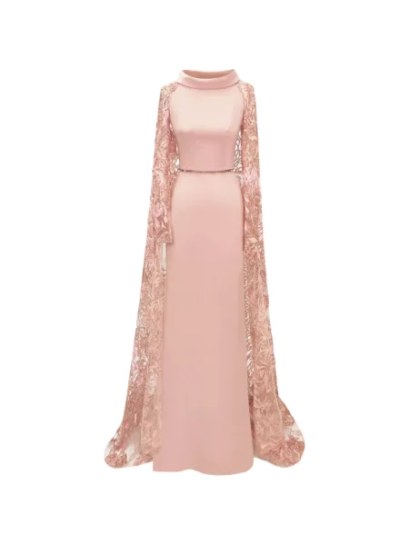 Rochie maxi Gemy Maalouf cu model floral roz