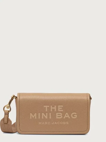 Marc Jacobs De piele geantă poștaș The Mini Bag bej