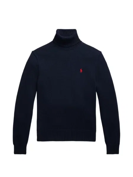 Tricou polo Polo Ralph Lauren cu glugă cu blană cu broderie roșu
