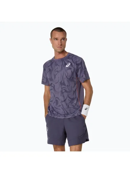 ASICS tricou de tenis pentru bărbați Game Top violet gri