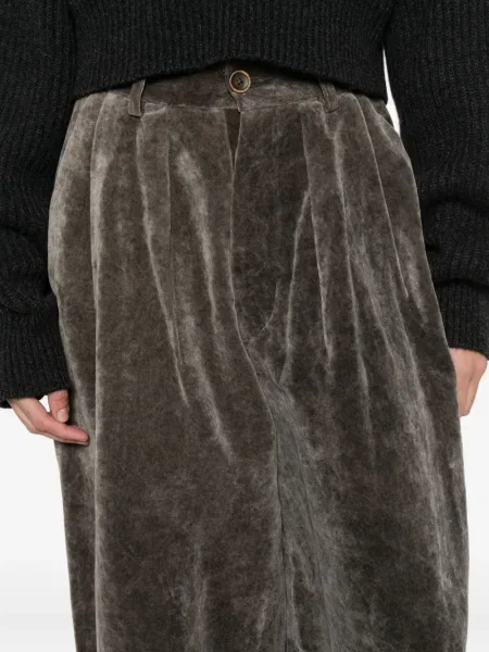 Pantaloni Uma Wang plisate maro