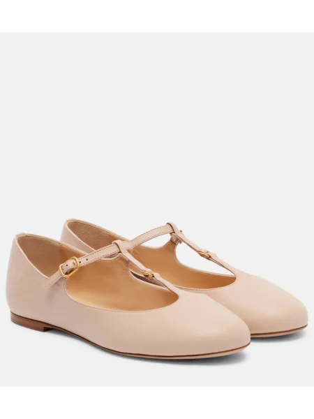 Pantofi cu toc Chloé din piele roz